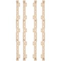 Hardware Resources 4-quick Tray Pilasters 1-1/4" With 8 Hook Dowels & 8 Screws Finish:  Beige B521-01